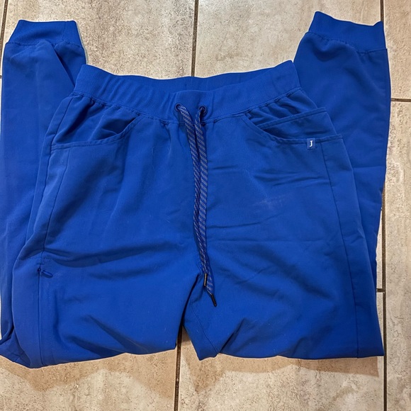 Jaanuu Royal Blue Jogger Scrub Pants - Picture 1 of 2